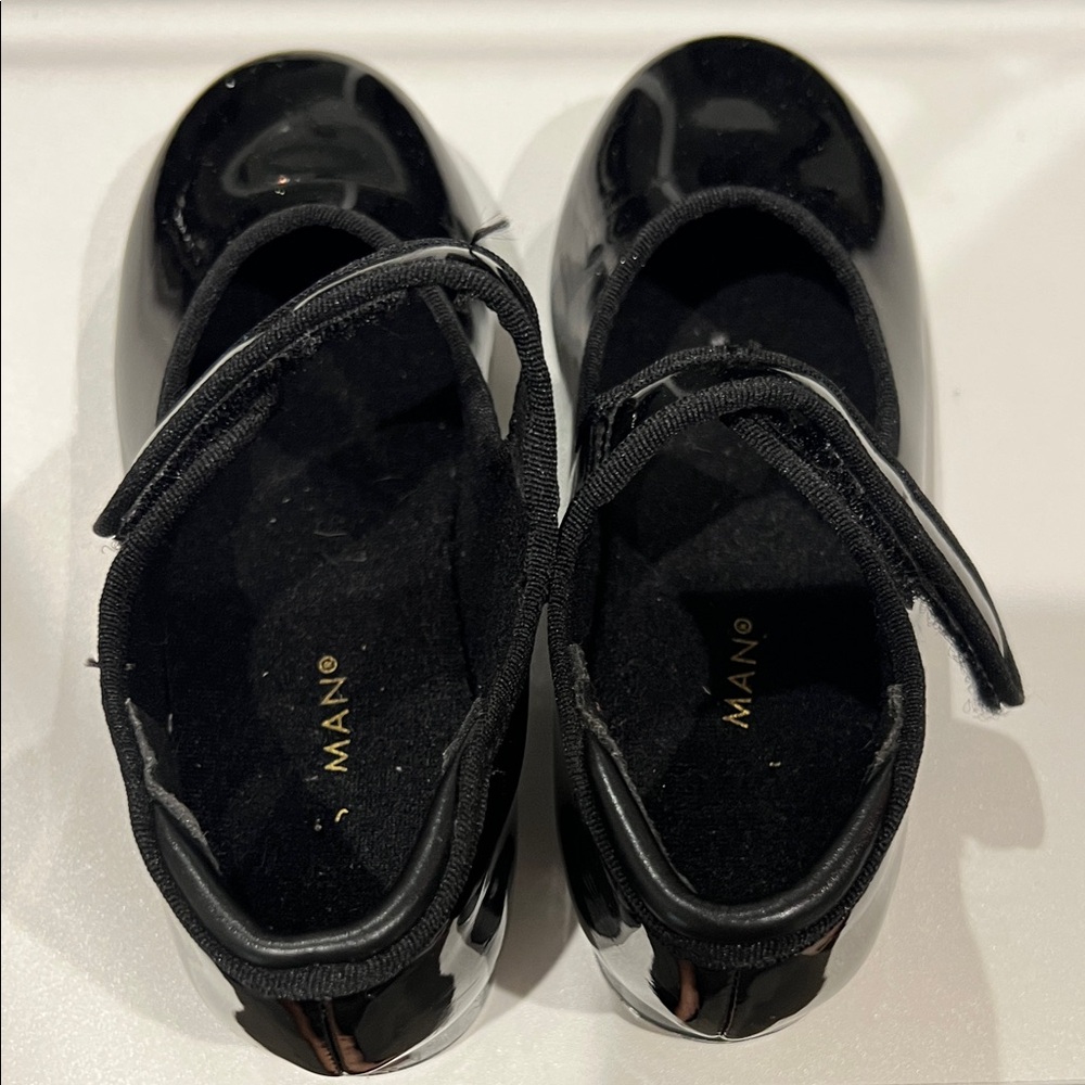 Weissman Shiny Black Kids Tap Shoes